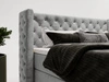 Boxspringbett mit Bettkasten 140x200 Lion Grau