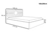 Polsterbett mit Bettkasten und Lattenrost 160x200 Loris Rosa