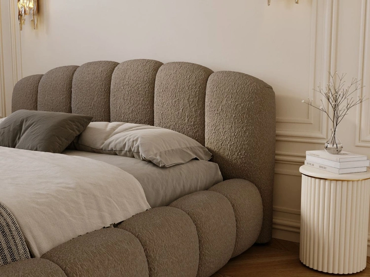Polsterbett mit Stauraum und Lattenrost 140x200 Cloud Soft Braun