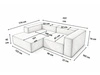 Ecksofa L Links Vellaro Braun