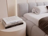 Polsterbett ohne Bettkasten mit Lattenrost 160x200 Cloud Low aus Bouclé-Stoff Grau