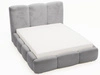 Polsterbett mit Bettkasten und Lattenrost 200x200 Bubble Grau