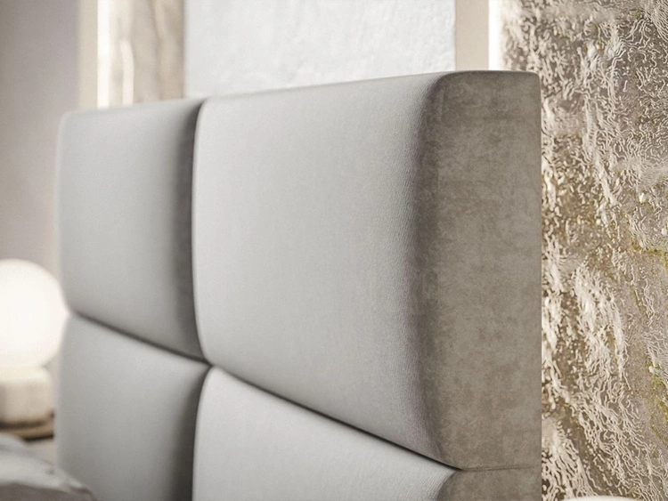 Boxspringbett mit Bettkasten 160x200 Hera Grau