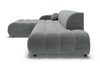 Ecksofa L-Form mit Schlaffunktion und Bettkasten Lisso Links Grau
