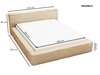 Polsterbett mit Bettkasten und Lattenrost 180x200 Lago Hellgrau