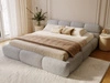 Polsterbett mit Bettkasten und Bettrost 160x200 Sweet Low Grau