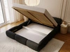 Polsterbett mit Bettkasten und Bettrost 180x200 Sweet Low Schwarz