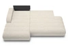 Ecksofa L-Form mit Schlaffunktion und Bettkasten Lisso Links Beige