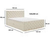 Boxspringbett mit Bettkasten 120x200 Montego Dunkel grau
