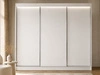 Schiebetürenschrank 250 cm mit LED-Beleuchtung Diano Weiß