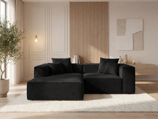 Ecksofa L Links Vellaro Schwarz
