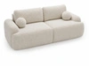 Sofa mit Schlaffunktion und Bettkasten Aurio Weiß