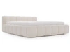 Polsterbett ohne Bettkasten mit Lattenrost 200x200 Cloud Low aus Bouclé-Stoff Beige