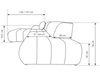 Ecksofa L-Form mit Schlaffunktion und Bettkasten Lisso Links Beige