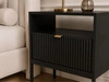 Nachtschrank mit Schublade Amber Schwarz
