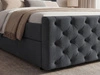 Boxspringbett mit Bettkasten 120x200 Montego Dunkel grau
