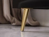 Viertürige Kommode 158 cm Glamour-Stil auf goldfarbenen Metallbeinen Lunelie Schwarzglanz