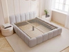 Polsterbett ohne Bettkasten mit Lattenrost 140x200 Cloud Low aus Bouclé-Stoff Grau