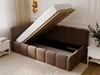 Jugendbett Einzelbett mit Bettkasten und Lattenrost 90x200 Cloud One Braun