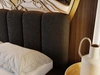 Polsterbett ohne Bettkasten mit Lattenrost 160x200 Cloud aus Bouclé-Stoff Schwarz