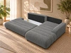 Ecksofa L-Form mit Schlaffunktion und Bettkasten Lisso Rechts Grau
