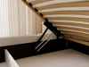 Polsterbett mit Bettkasten und Bettrost 120x200 Sweet Low Beige